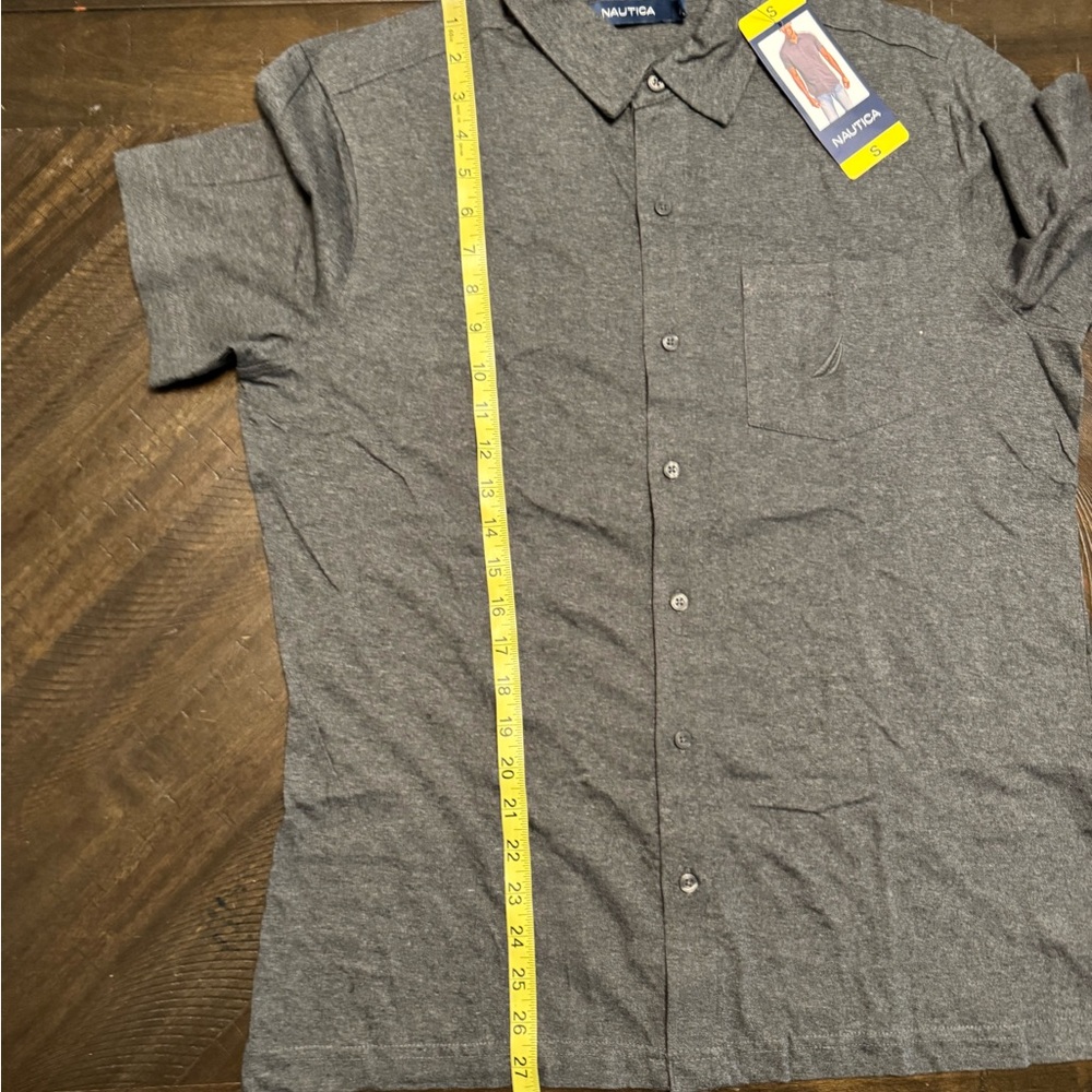Nautica Men's Short Sleeve Polo Shirt - Charcoal Small & Large - Picture 6 of 12
